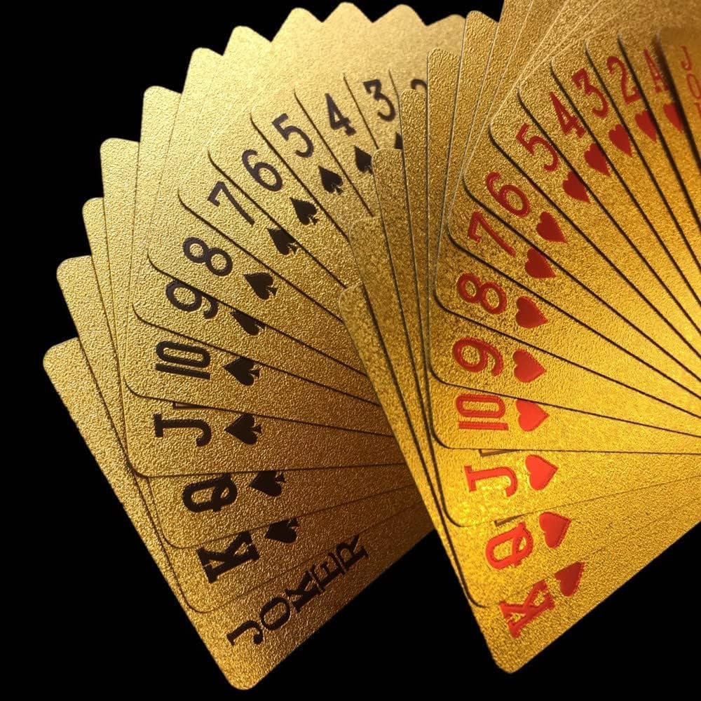 Thumbnail 4 de Hifireelf Plastic Playing Cards: Waterproof Poker Deck with Gold Diamond Design