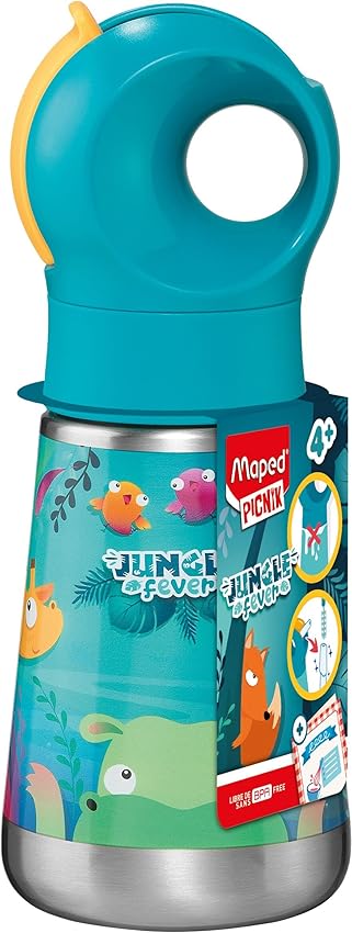 Detalle de Maped Picnik Botella infantil con pajita espiral 💧