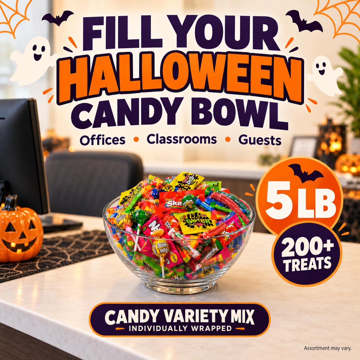 Detalle 2 de ONE CANDY WAY Bulk Candy Variety Pack, 5 lb Individually Wrapped Mix