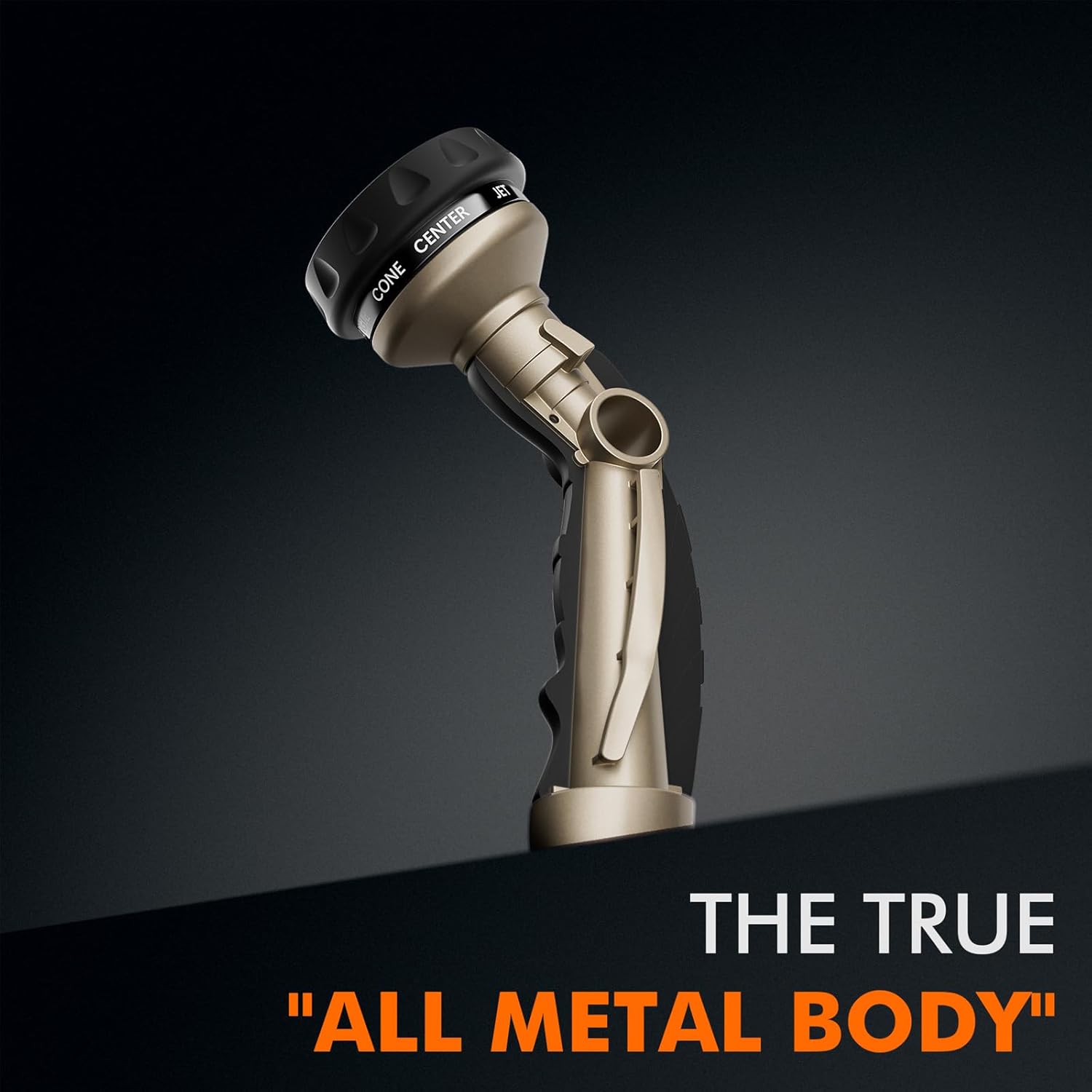 Detalle de RESTMO Heavy Duty Metal Hose Nozzle Sprayer with Thumb Control and 9 Spray Patterns