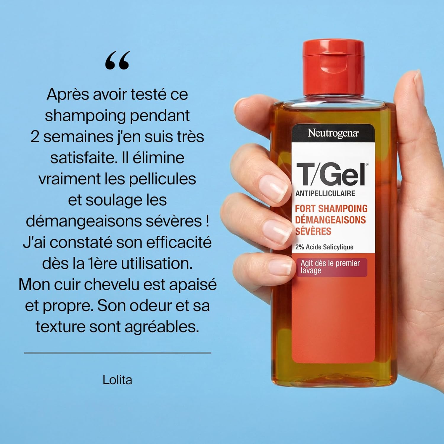 Detalle de Neutrogena Shampoing T/Gel Fort Fort anti-démangeaisons et pellicules (250 mL)