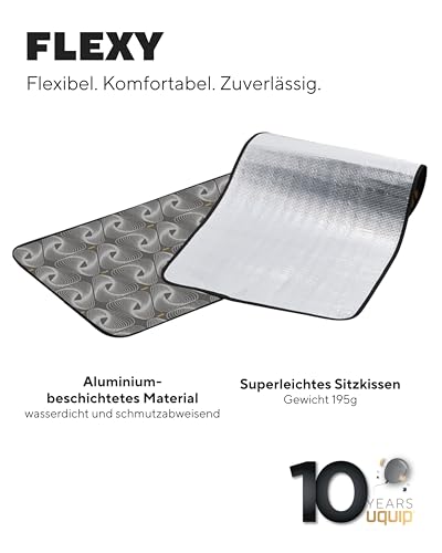 Detalle de Uquip Isomatte Flexy 190 grau – ultraleichte, wasserdichte Campingmatte