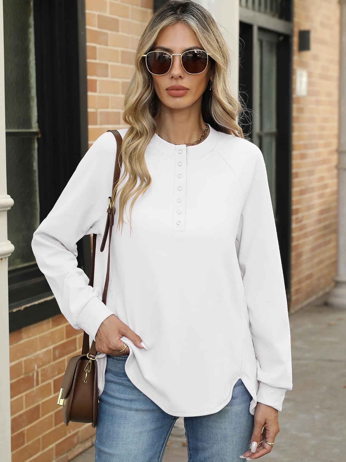 Detalle de ANRABESS Women's Henley Top ⚙