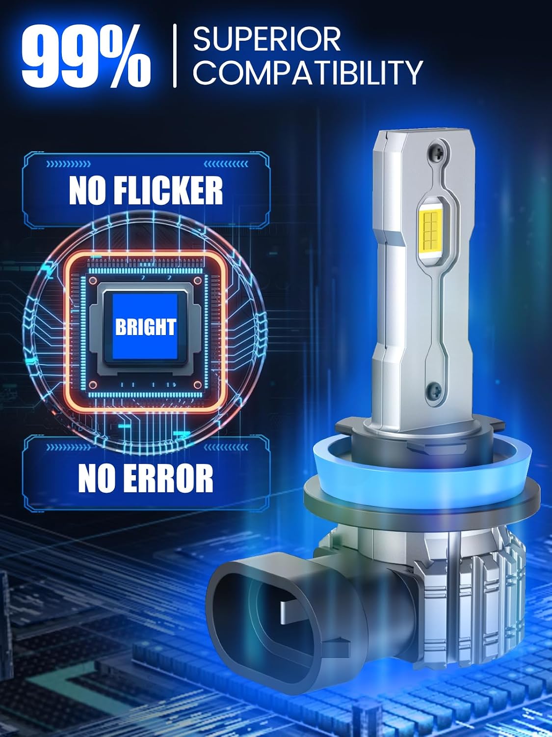 Thumbnail 5 de FTEVAR H11/H8/H9 LED Bulb 30000LM Pack of 2