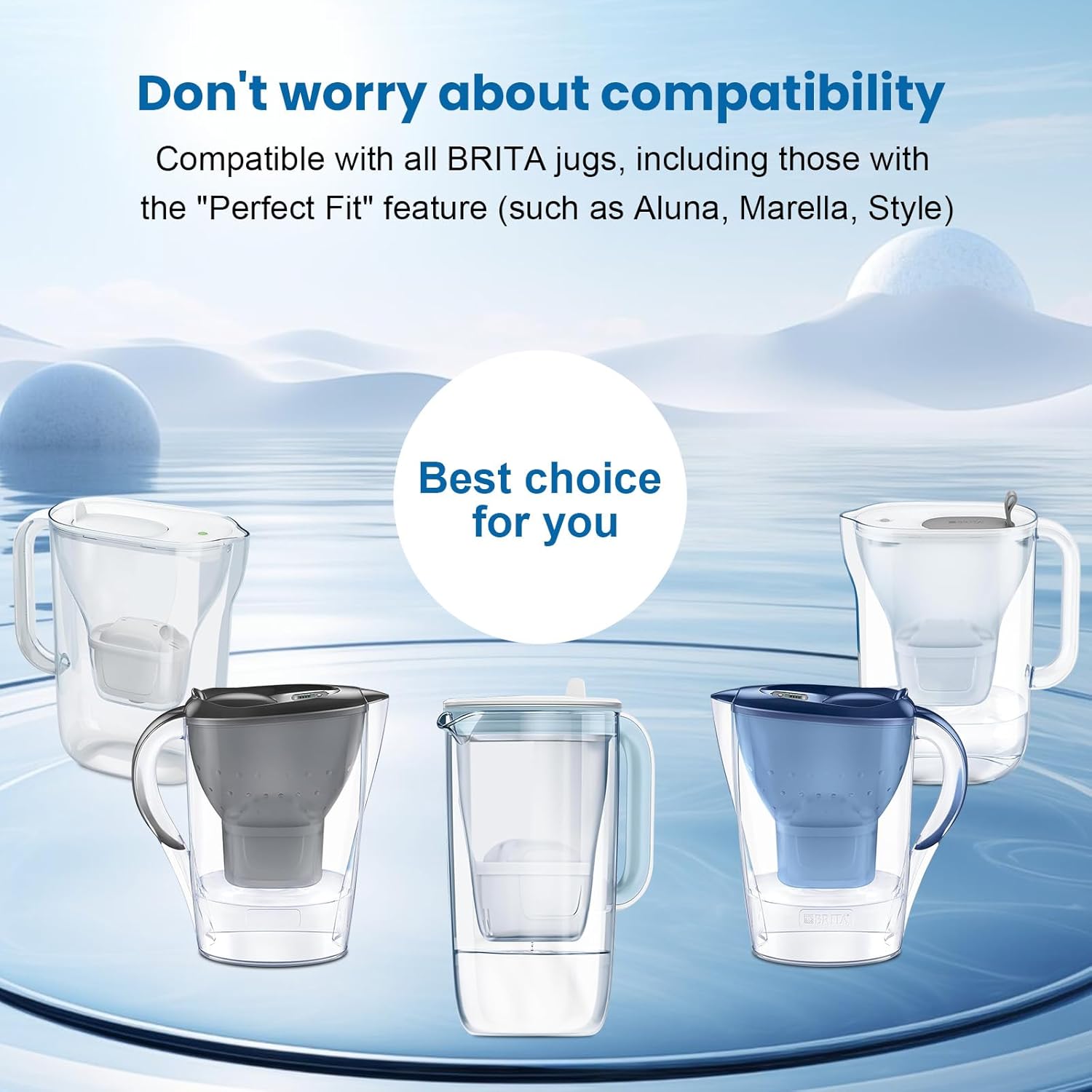 Thumbnail 1 de 6-Pack Brita Universal Filter Cartridges (replacement for all Brita jugs)