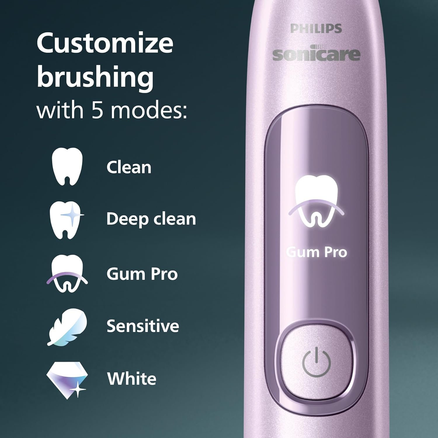 Thumbnail 4 de Philips Sonicare AdvancedClean Limited Edition HX3792/12 electric toothbrush with Smart Screen and pressure sensor (pink)