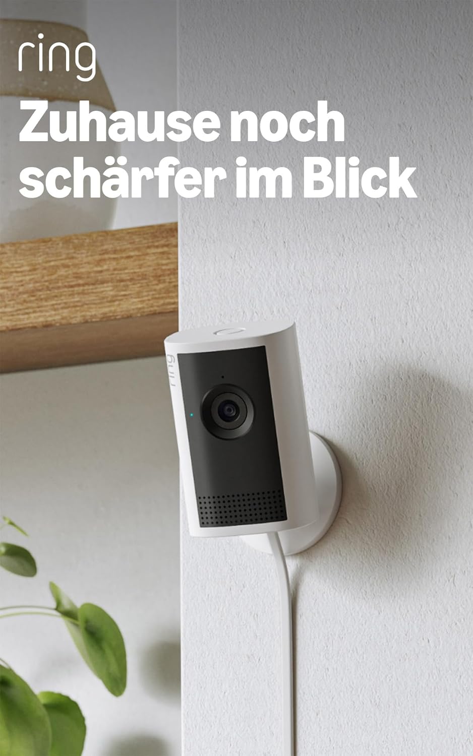 Detalle de Ring Innenkamera Plus – neoeste Generation, 4er-Pack mit Netzteil, 2K Farben & 4x Zoom