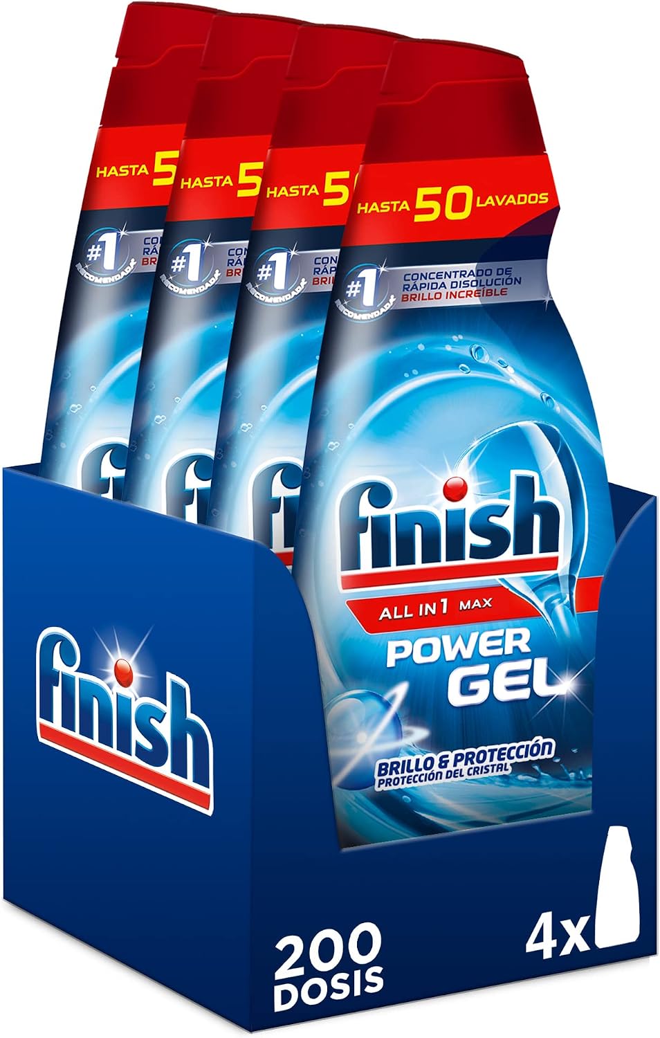 Detalle 2 de Finish All in 1 Max Power Gel Brillo&Protección para lavavajillas (2 unidades, 70 lavados)