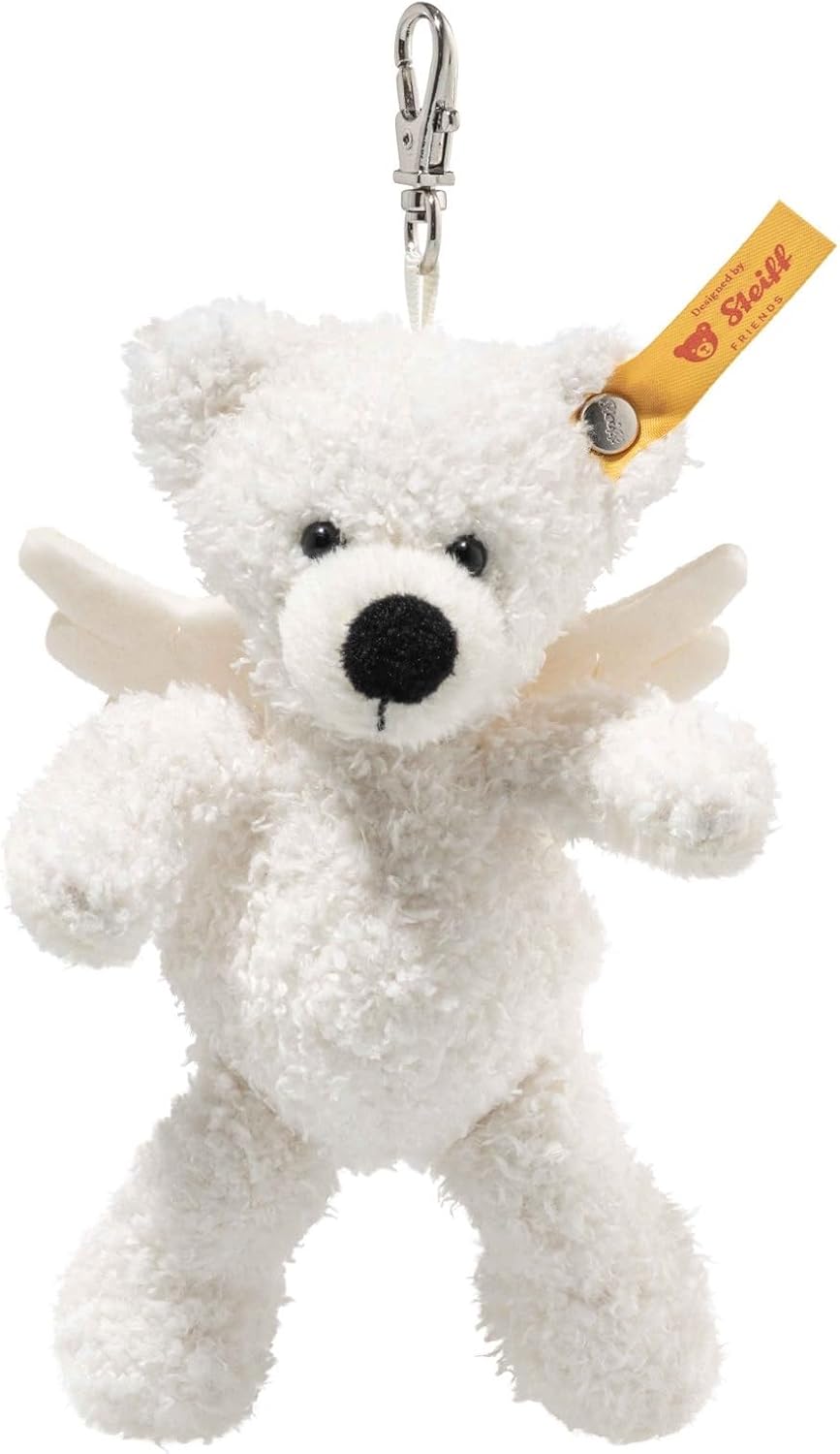 Detalle de Steiff Lotte 112638 – biały miś-brelok 12 cm ze skrzydłami z filcu
