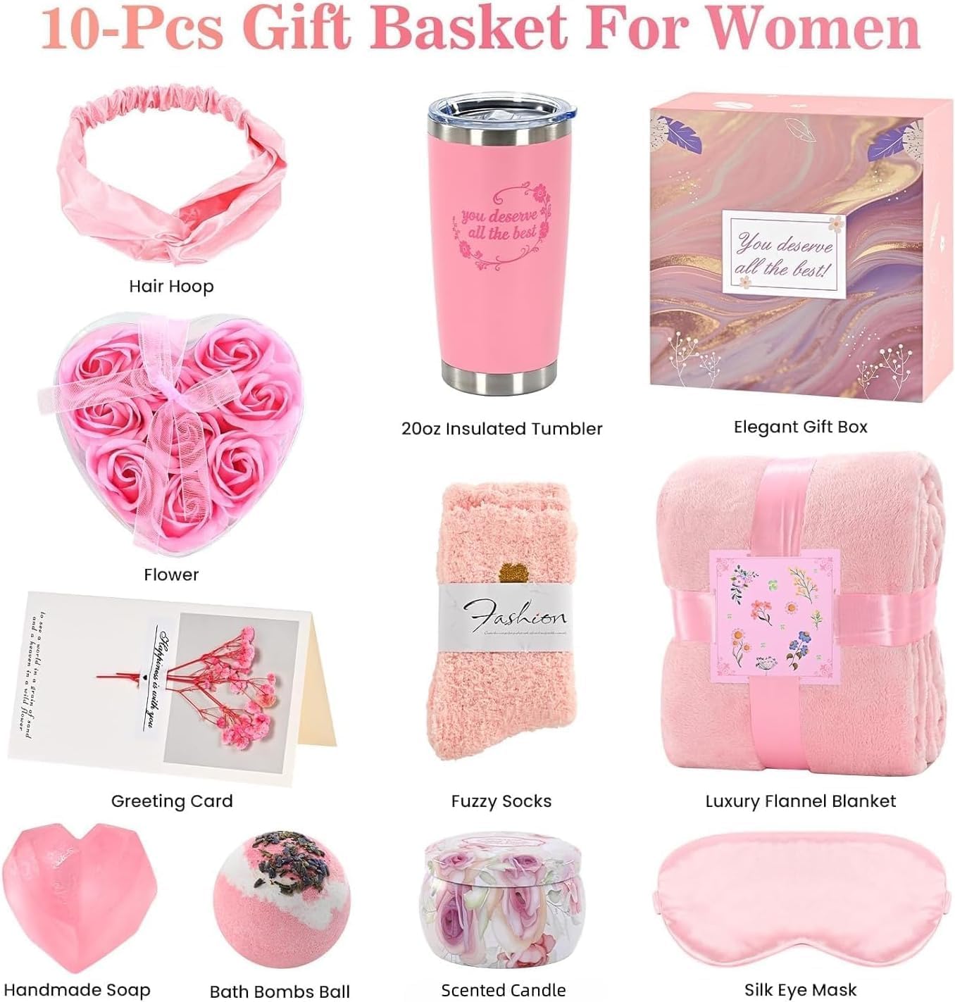 Detalle 2 de Obisesio Set Regali Compleanno Spa da 11 pezzi in confezione rosa
