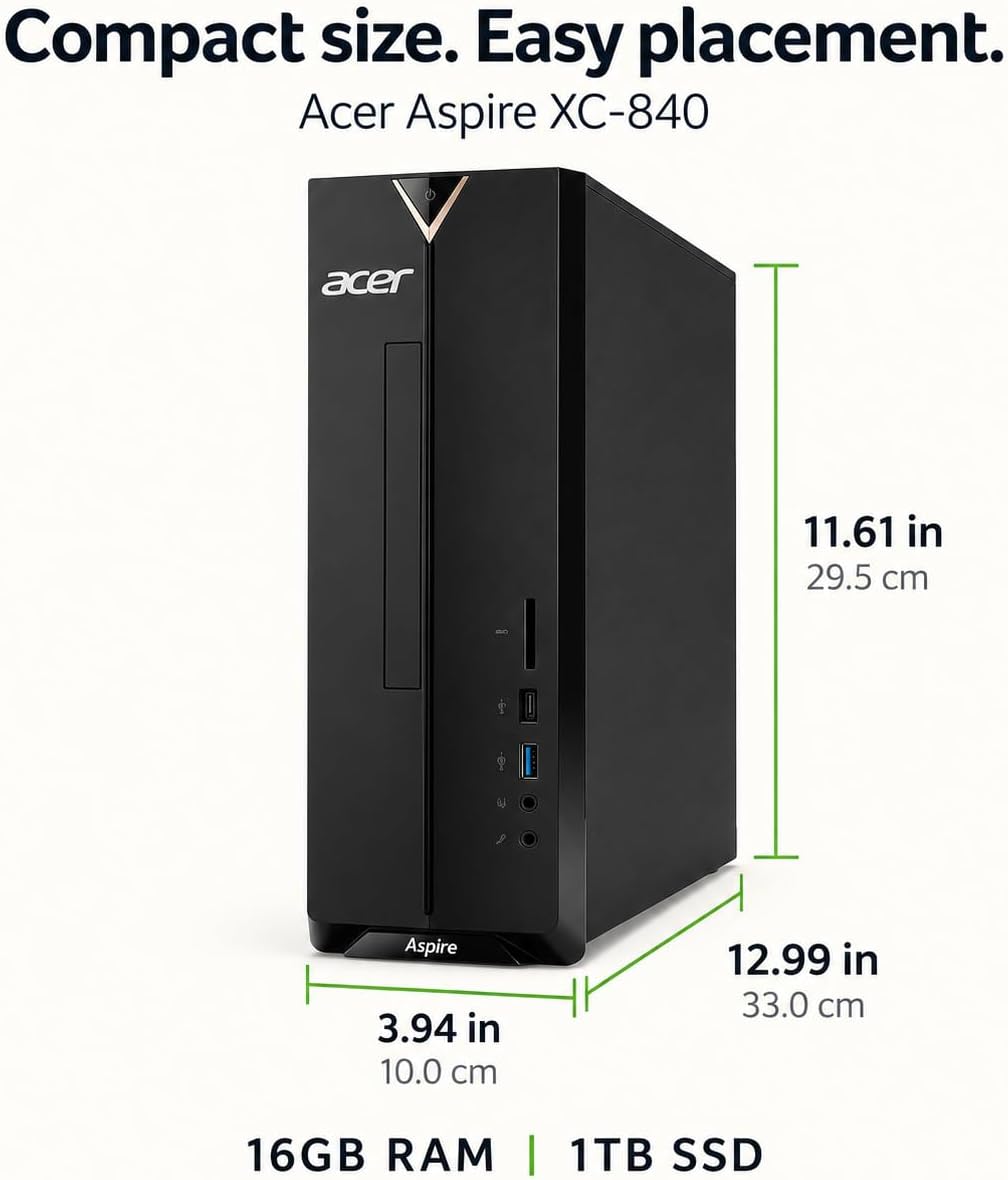 Detalle de Acer Aspire SFF Desktop 1TB PCIe SSD