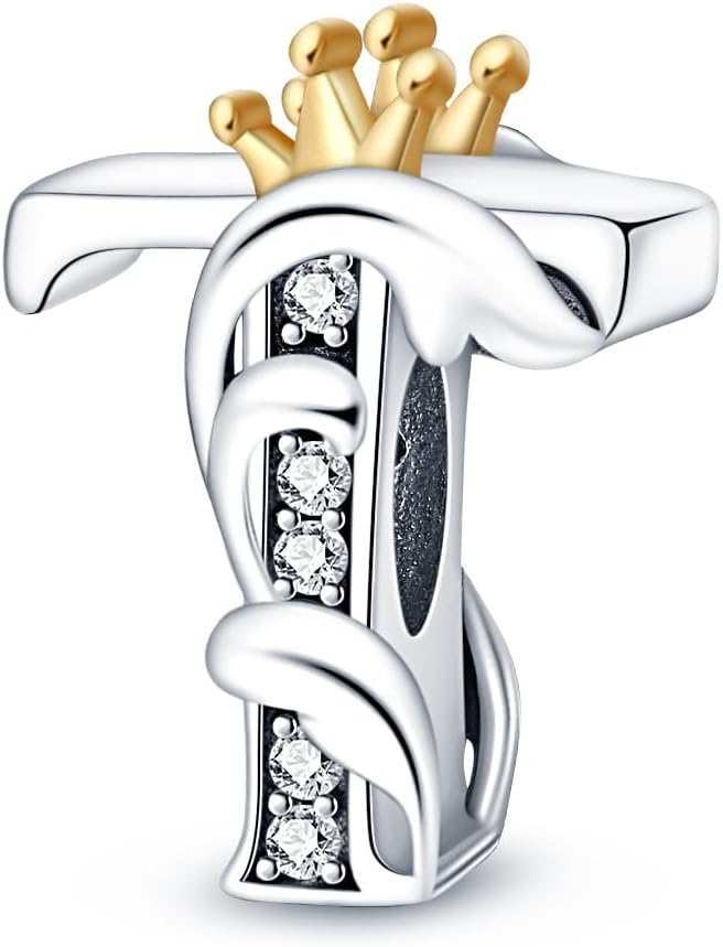 Thumbnail 1 de CQWVB Buchstabe Charm Anhänger A–Z aus 925er Sterling Silber – Kompatibel mit Pandora & europäischen Armbändern