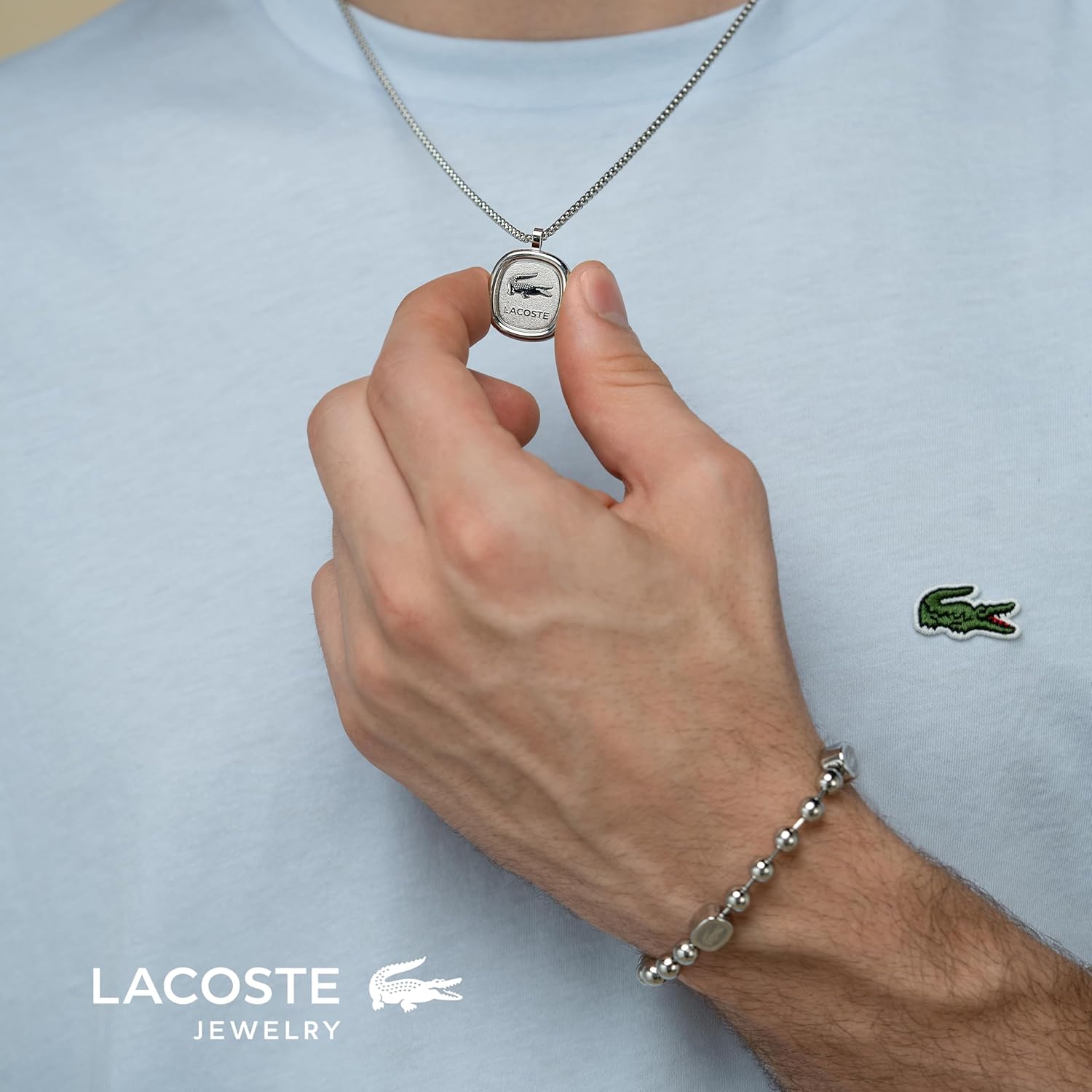 Thumbnail 3 de Lacoste Collana Vigor Acciaio Oro 55,9 cm