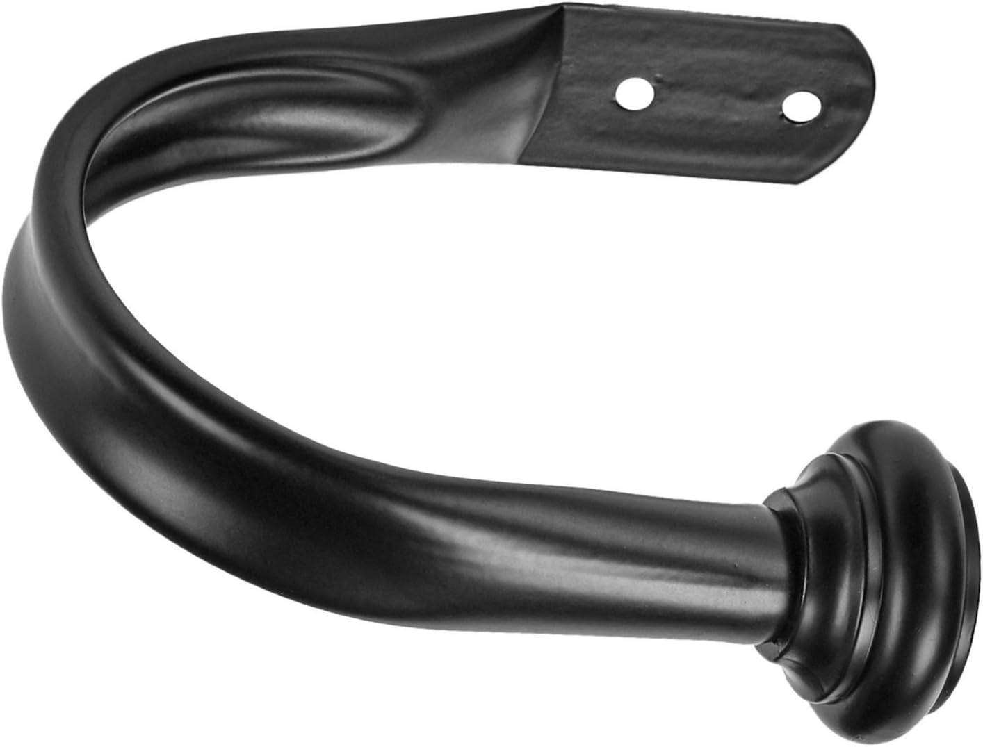Detalle 2 de Amazon Basics Dekorativer Raffhalter für Gardinen, 2er-Pack, Schwarz
