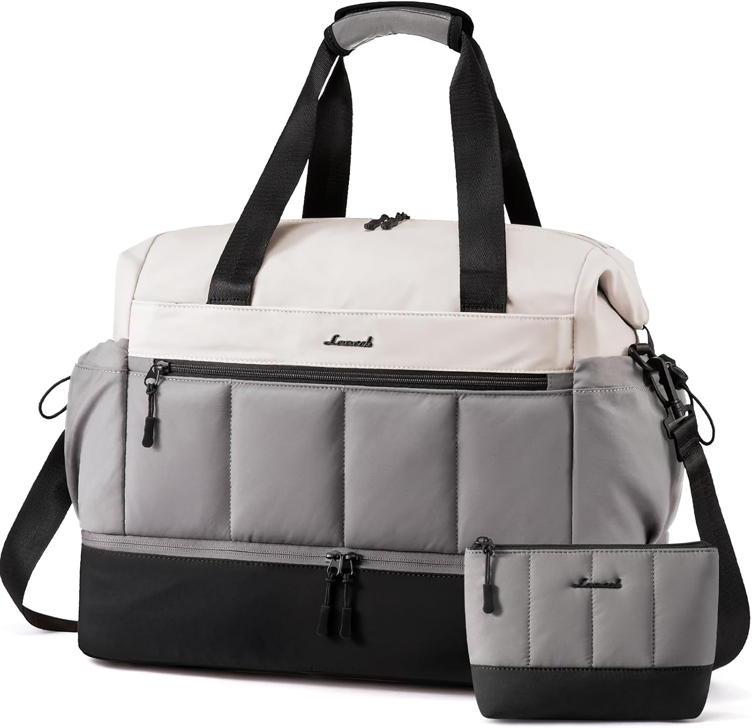 Detalle de LOVEVOOK Reisetasche Damen – Leichtes Weekender mit Schuhfach und Nassfach, 30 L, 46x20,3x32,5 cm
