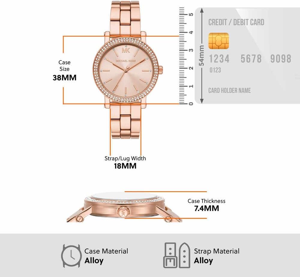 Thumbnail 5 de Michael Kors Montre Corey pour Femme – mouvement quartz, bracelet alliage ou cuir