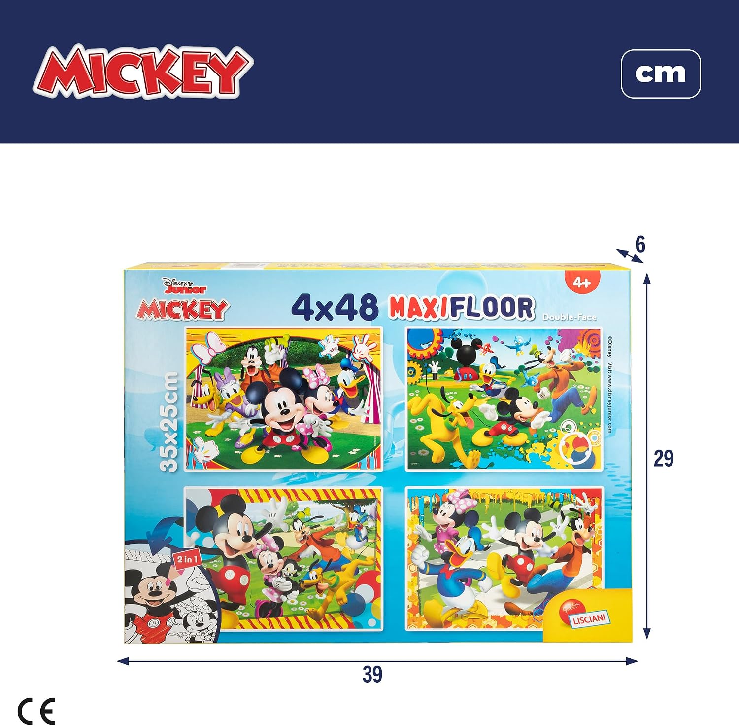 Thumbnail 1 de K3yriders Disney Junior Mickey Puzzle Doble Cara 48 Piezas 🧩