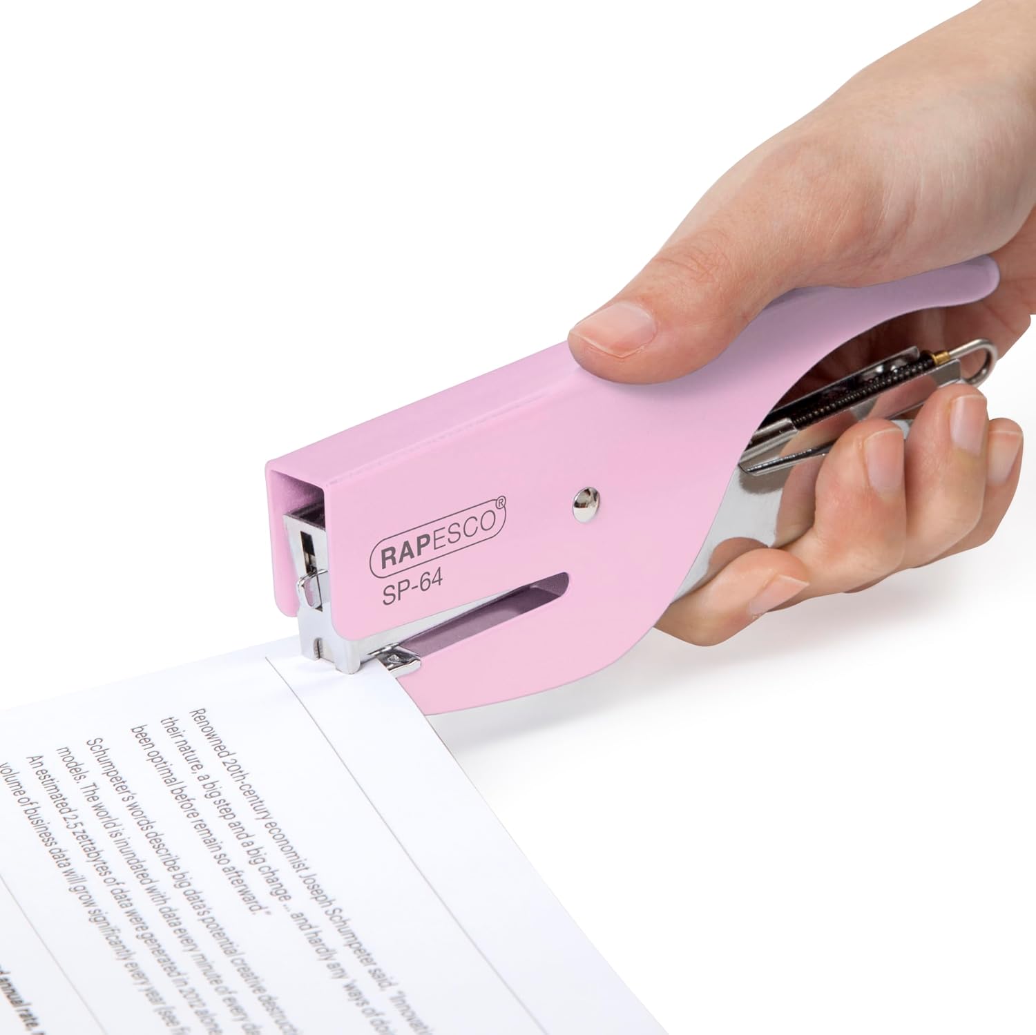 Detalle 2 de Rapesco 1377 SP-64 Cucitrice a pinza 12 fogli rosa