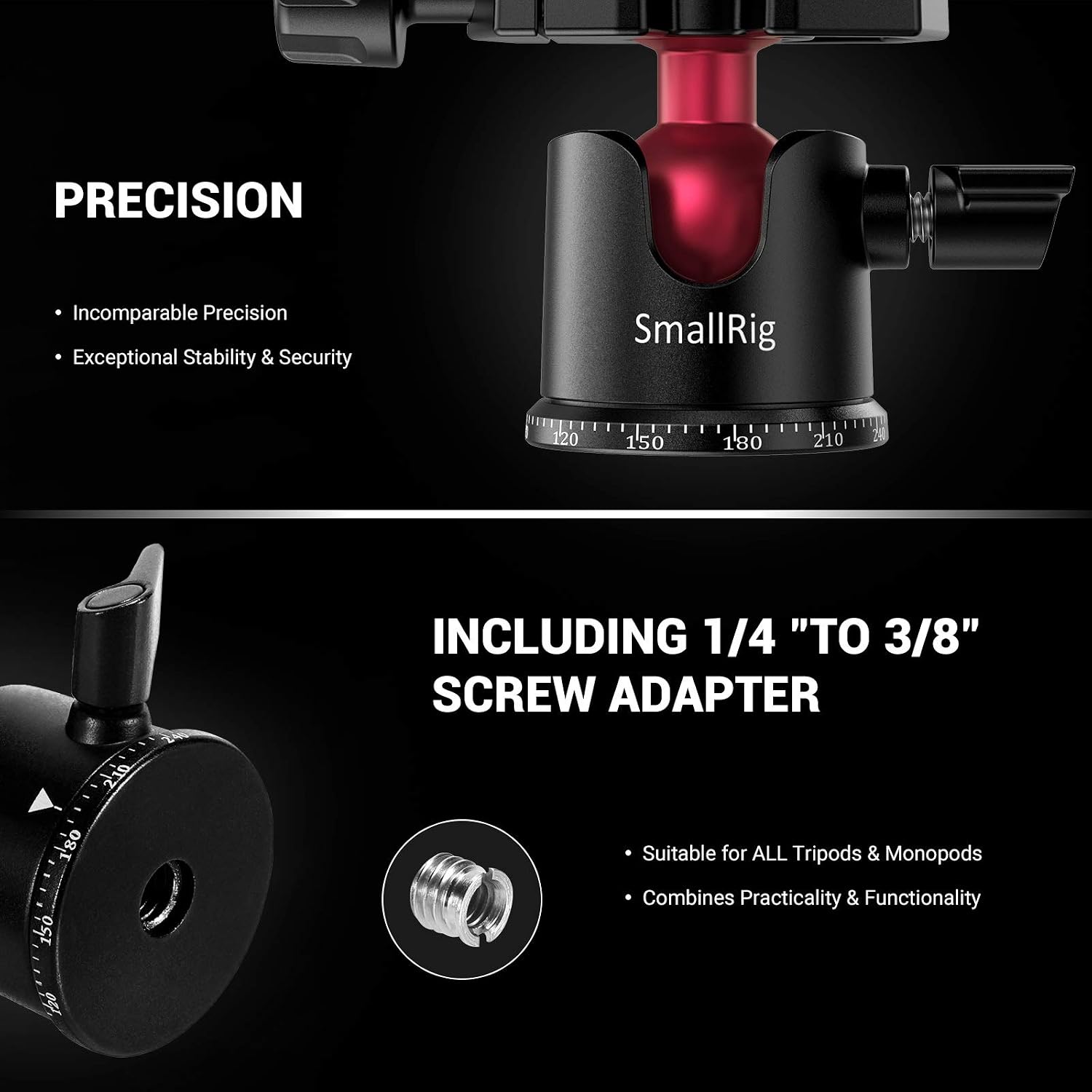 Detalle 1 de SMALLRIG BUT2665 mini ball head 2 kg