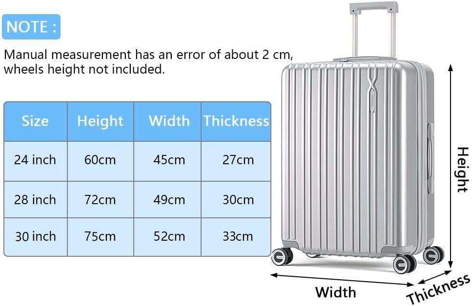 Housse de valise Flintronic en PVC transparent avec sangle et élastique