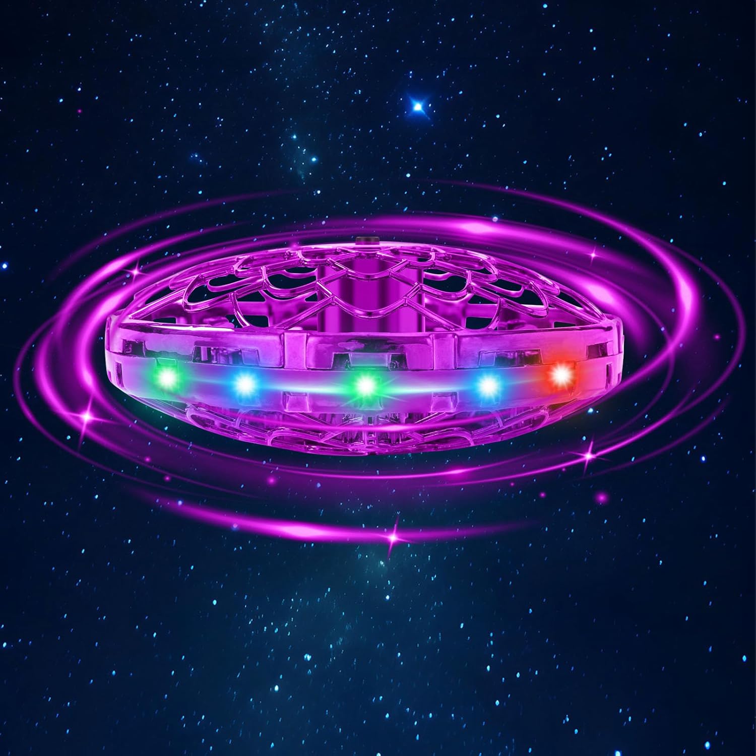 Detalle de ETPlanet Hand Operated Flying Toy Drone for Kids – 360° gesture control mini UFO with LED lights
