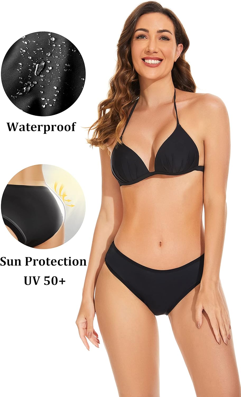 Thumbnail 1 de OVRUNS Period Bikini Bottoms Leakproof Swimwear – UV50+, High‑Waist, Recycled Fabric