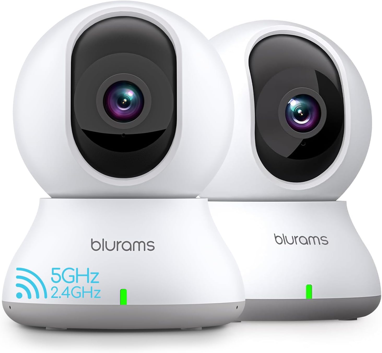Detalle de blurams A31 2K Indoor Security Camera, 360° Coverage, Night Vision, White 2-Pack