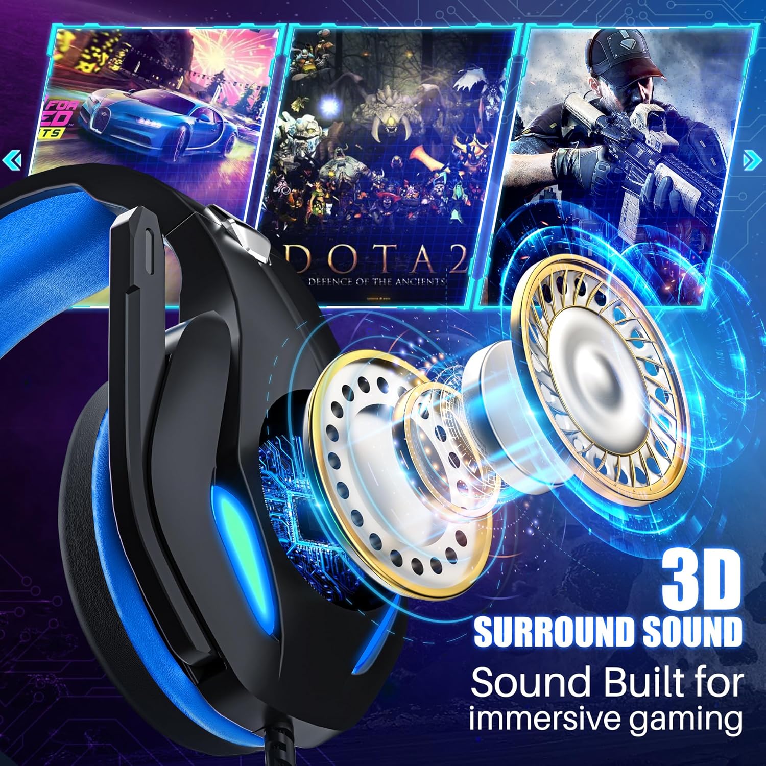 Detalle 2 de Stynice GH-2 Gaming Headset 50mm