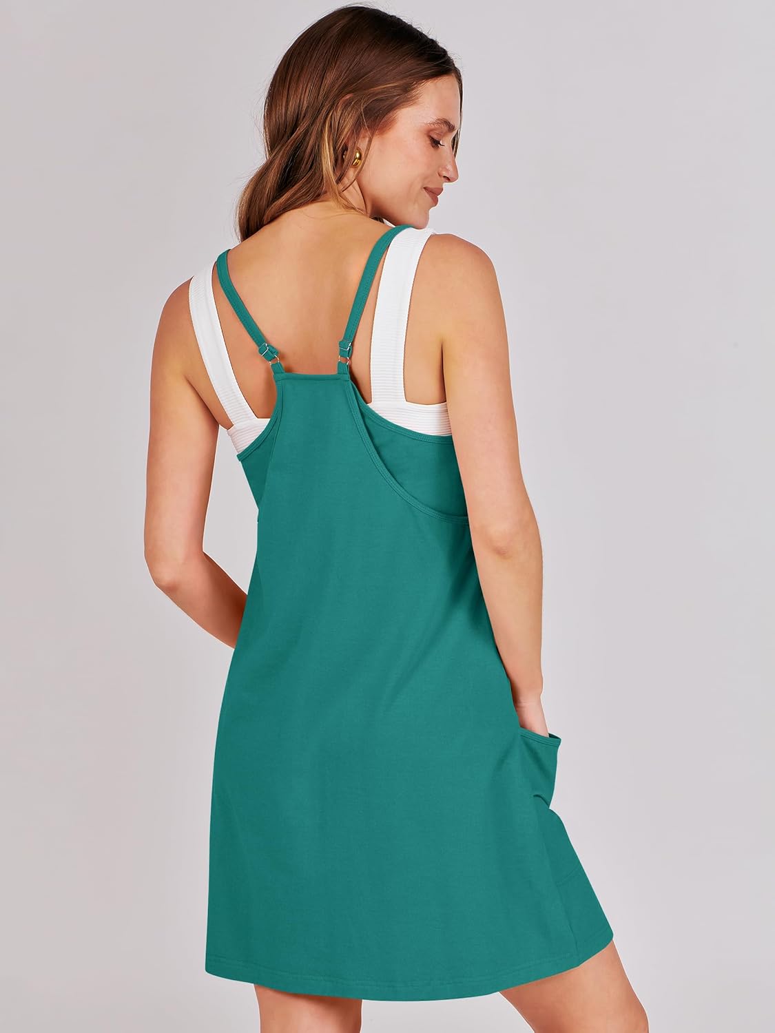 Thumbnail 4 de ANRABESS Women Athletic Dress Summer Tennis Mini Romper with Built-In Shorts (XS–XXL)