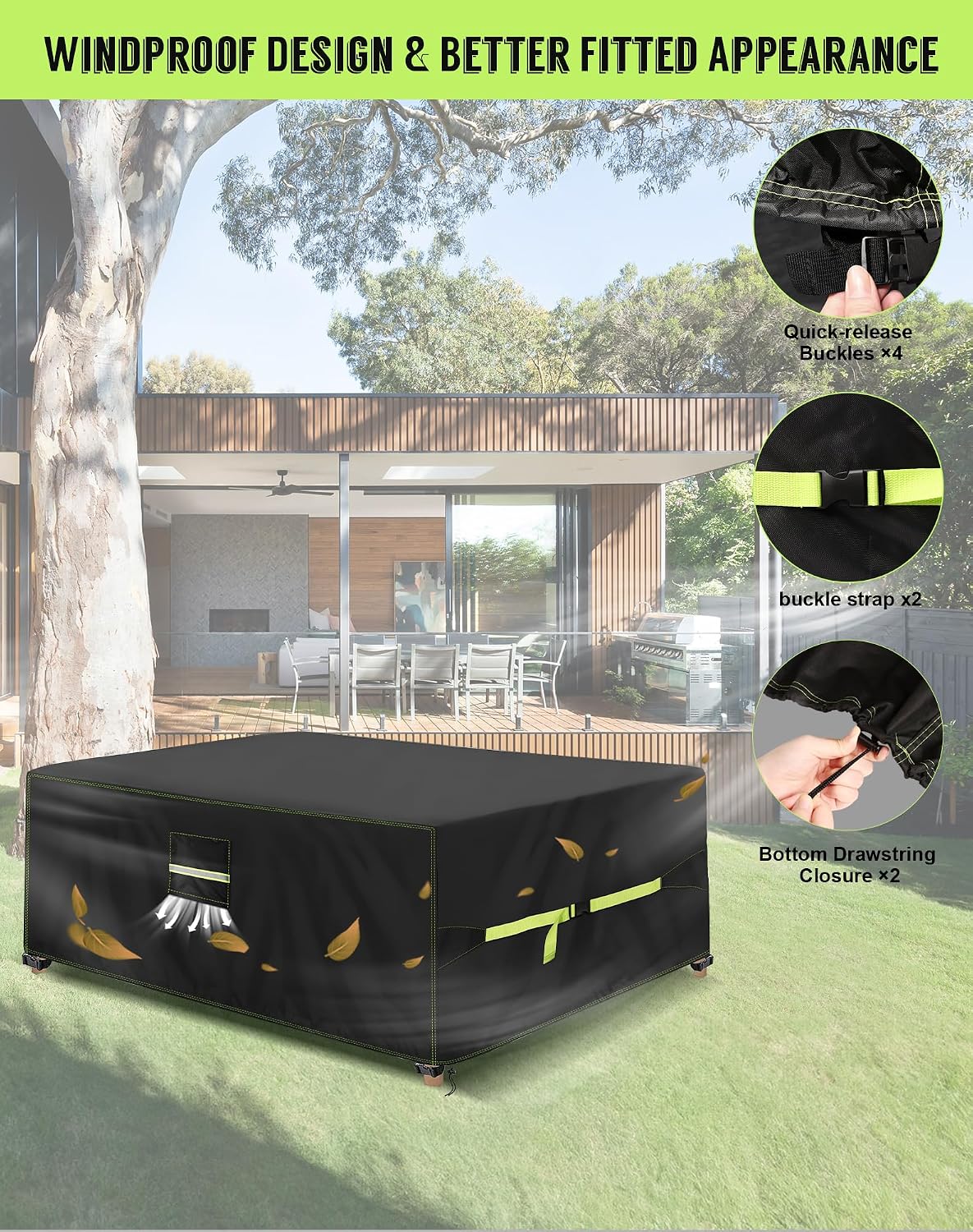 Thumbnail 3 de VDISRR housse table de jardin 250x210x90