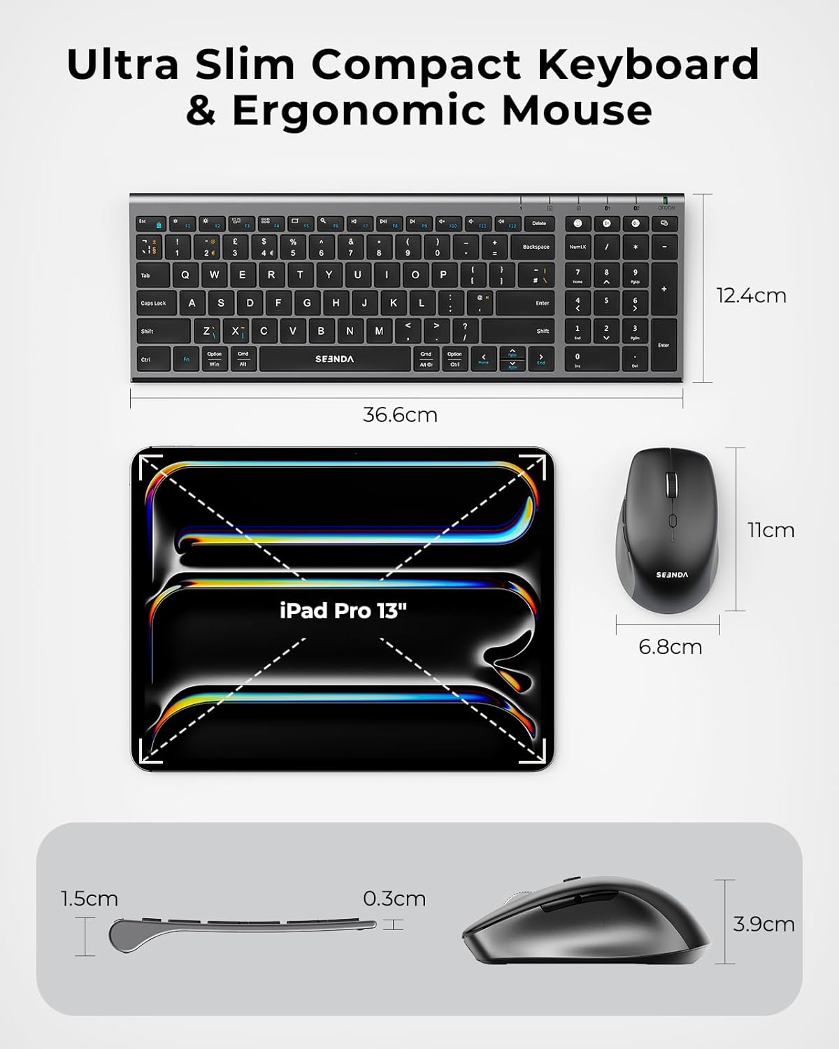 Detalle de Seenda COE401 Bluetooth Keyboard 1.5cm
