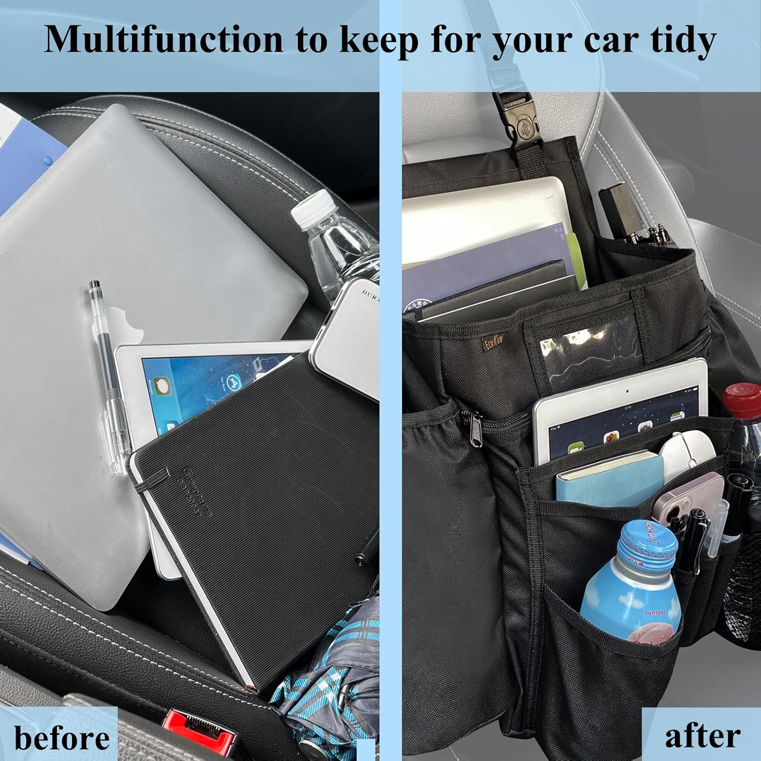 Thumbnail 5 de ECWKVN Car Front Seat Organizer 10-pocket