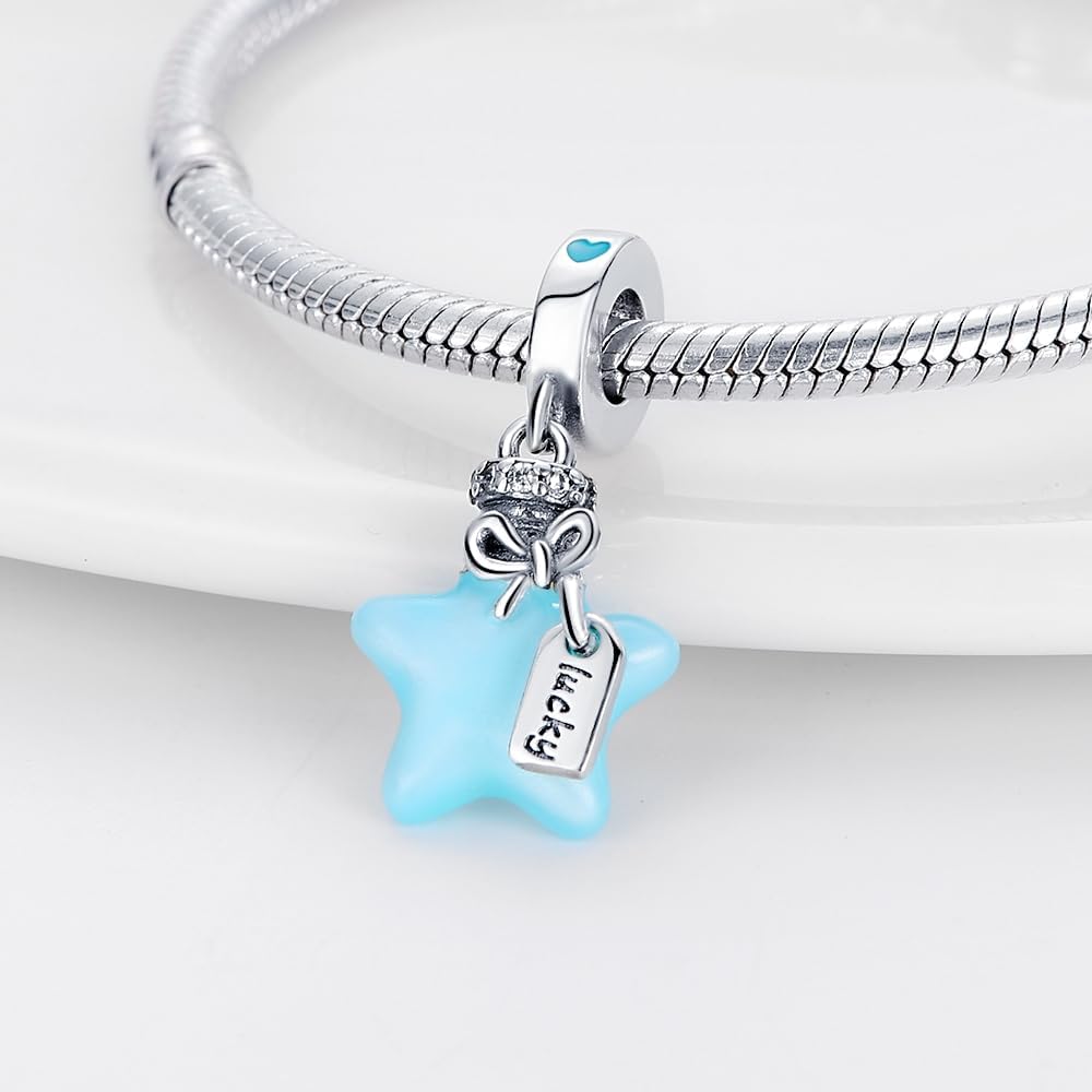Detalle de TINSLO Charm Anhänger Damen 925 Sterling Silber – kompatibel mit Pandora- & europäischen Armbändern