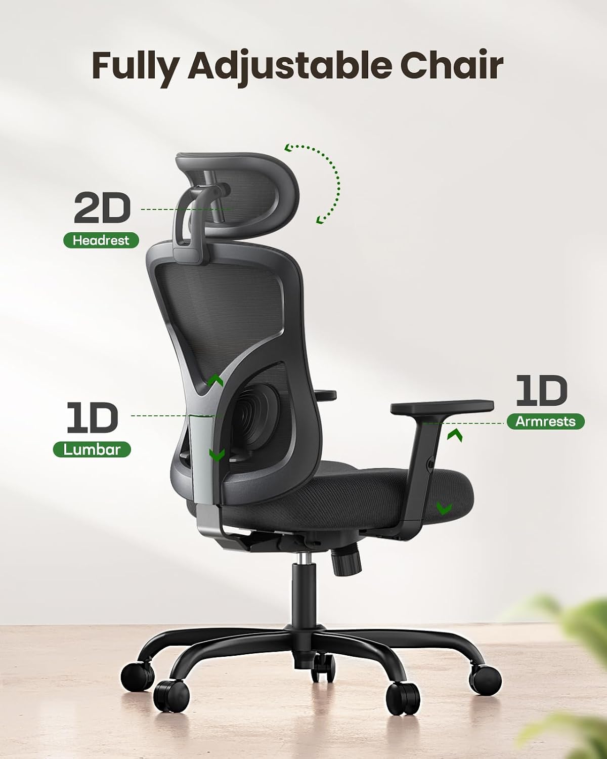 Detalle de Marsail Ergonomic Office Chair with 2D Headrest