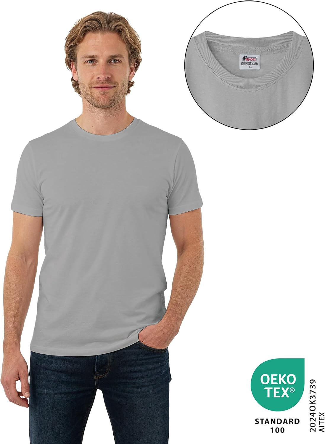 Detalle 2 de ALPIDEX T-Shirt Magliette da Uomo 5 pezzi