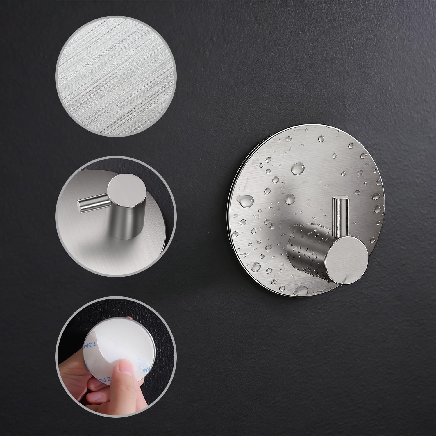 Detalle 2 de Aikzik Self Adhesive Hooks 8kg load, 4 pack