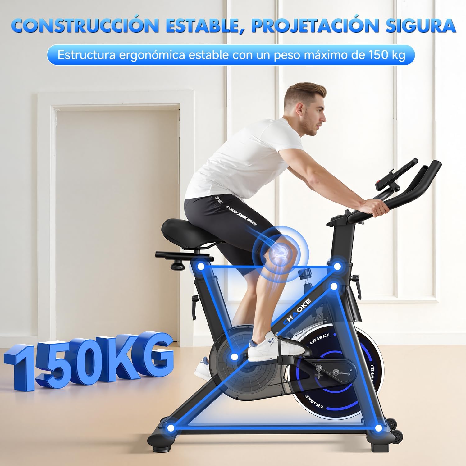 Thumbnail 5 de CHAOKE Bicicleta Estática Magnética 150kg