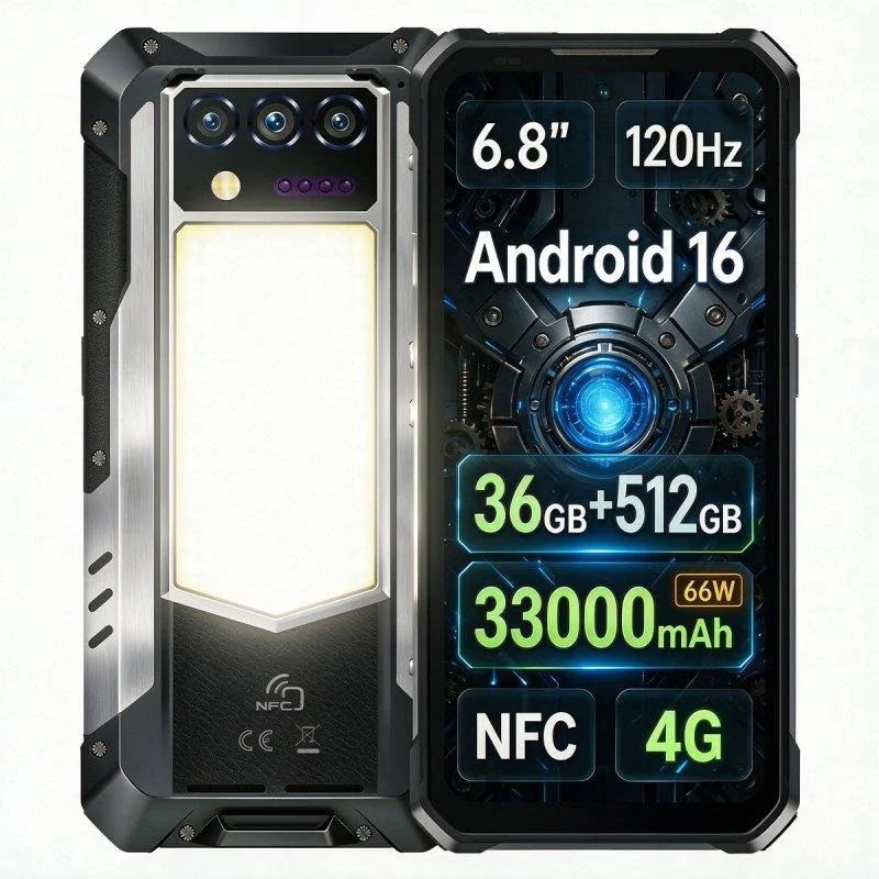 Detalle de Oukitel WP100 Plus, móvil rugerizado 4G con batería de 33.000 mAh y 512 GB