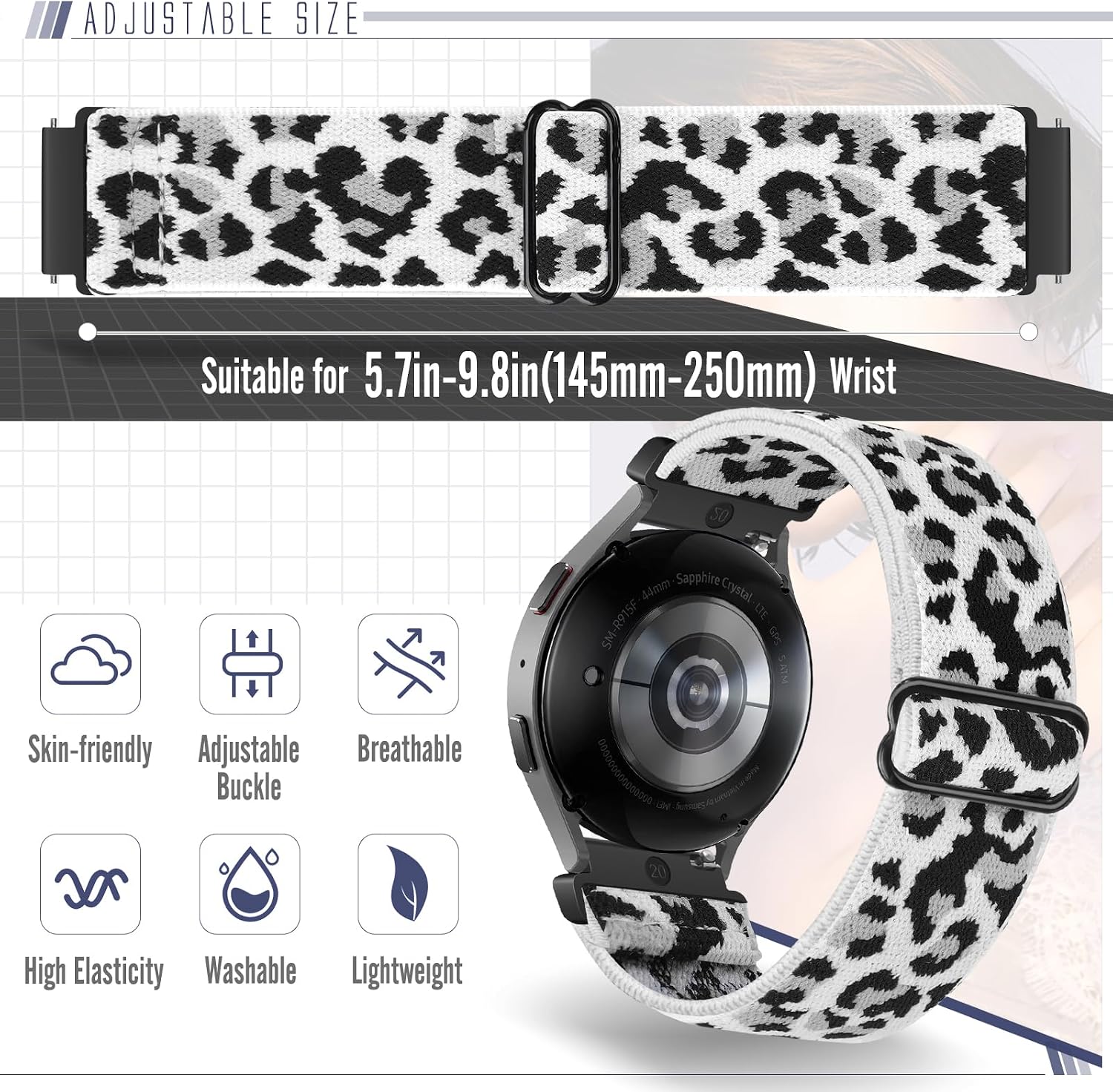 Thumbnail 1 de Quick release watch strap 20mm elastic