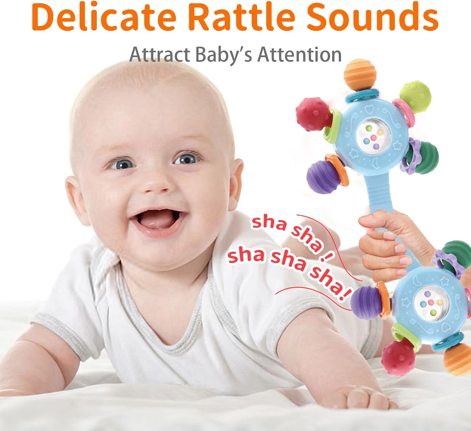 Thumbnail 6 de Goorder Sensory Rattle Toys: High-Contrast 3-in-1 Teether for Baby Development