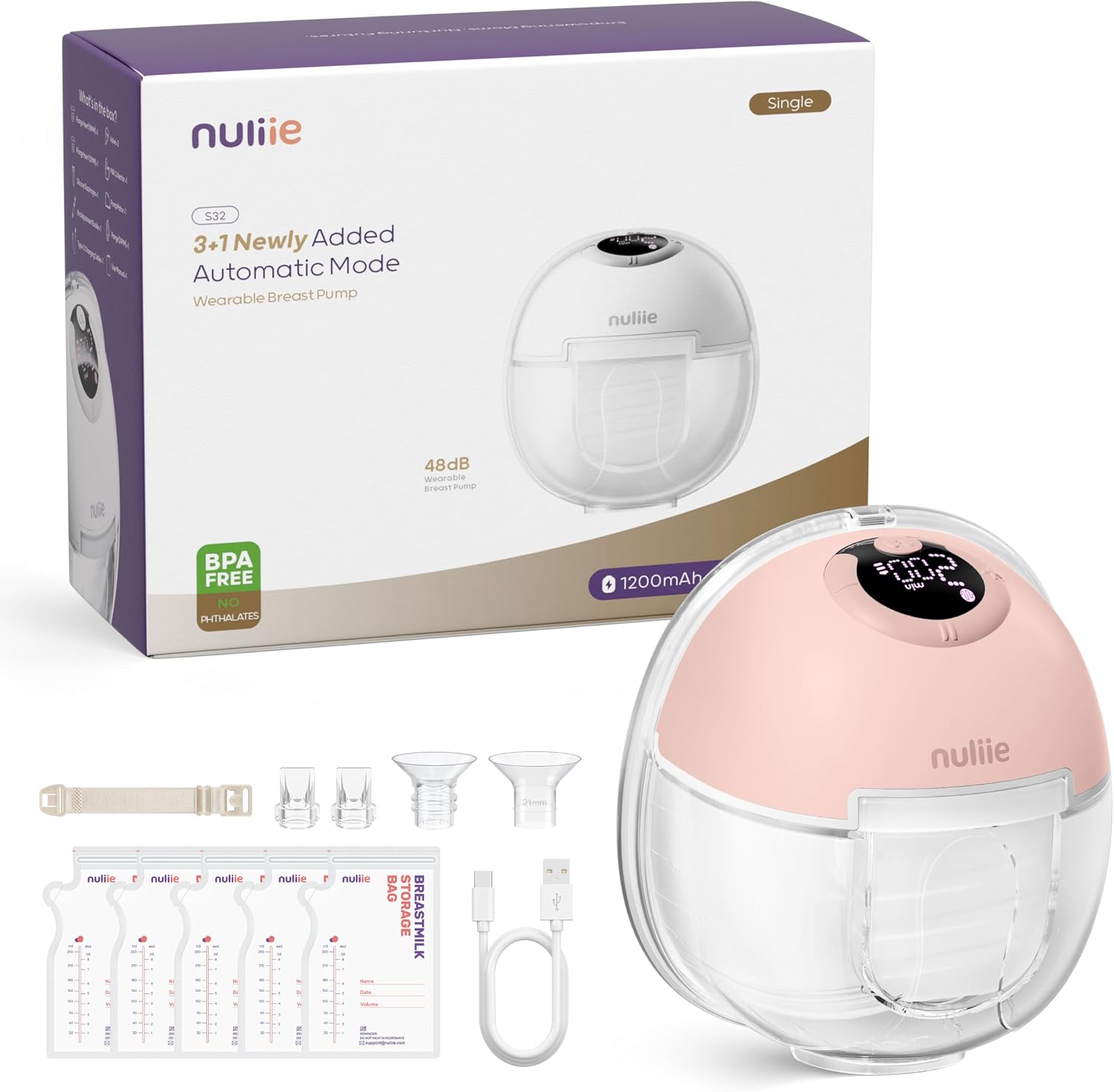 Nuliie S32 Hands-Free Wearable Electric Breast Pump