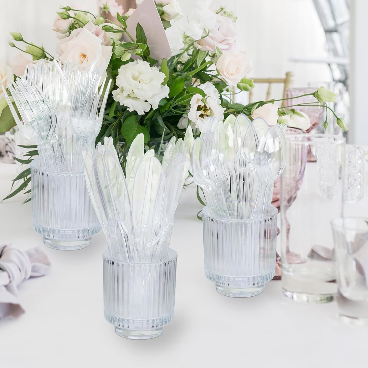 Thumbnail 5 de SACATR 1000-Count Heavy-Duty Plastic Forks (Clear, BPA-Free, Heat-Resistant)