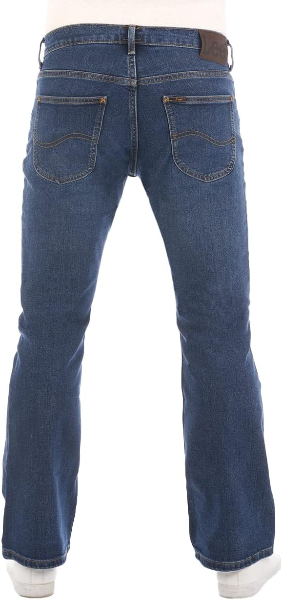 Detalle 2 de Lee Jeans Denver Bootcut Herren Stretch Jeans — Blau, Größe 30–40