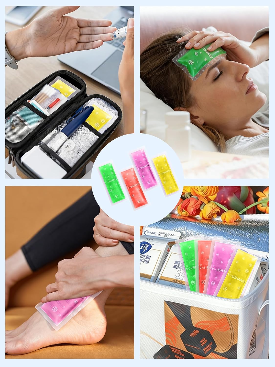 Thumbnail 6 de YOUSHARES Small Ice Packs for Insulin Travel Case (4 Pack) – Reusable Gel Cold Pack Set