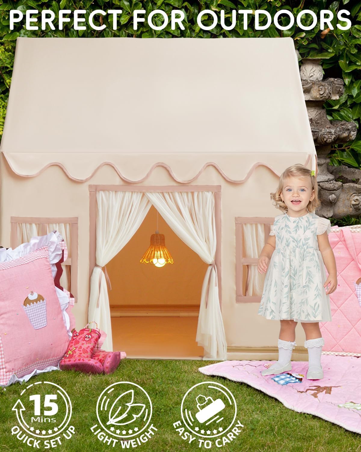 Detalle de Kids tent playhouse 47-inch base fabric