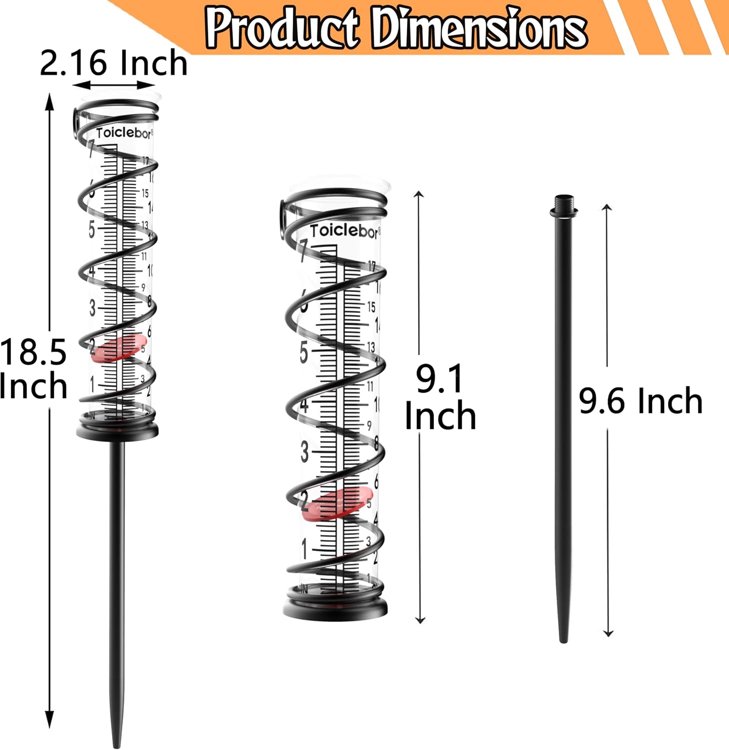 Detalle de Toiclebor Rain Gauge RM-BS7-001