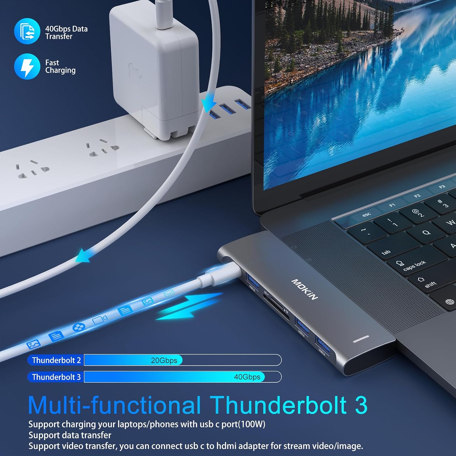 Detalle 1 de MOKiN USB-C Adapter 6-in-1