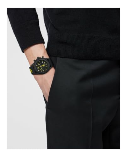 Thumbnail 4 de Versace Fornax, montre chronographe à quartz pour homme, cadran noir et Greca 3D
