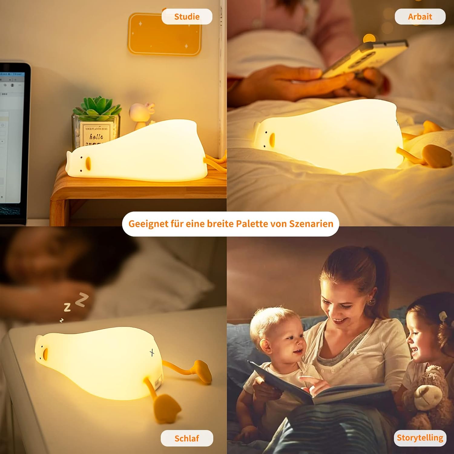 Detalle de LED Ente Nachtlicht Kinder 1200 mAh