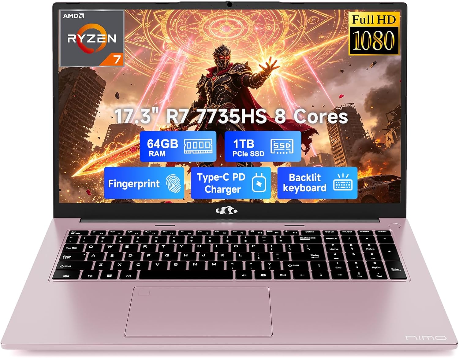 Detalle de NIMO 17.3-Inch Gaming Laptop